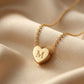 Personalized Tiny Heart Necklace – Elegant Initial Pendant Gift for Her