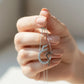 Personalized Arabic Initial Necklace – Elegant Silver Tone Pendant
