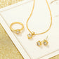 UNI-10561 - Crystal Diamond Gold - Jewelry Set