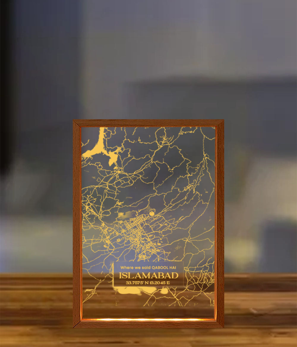 City Map Lamp (Customizable)