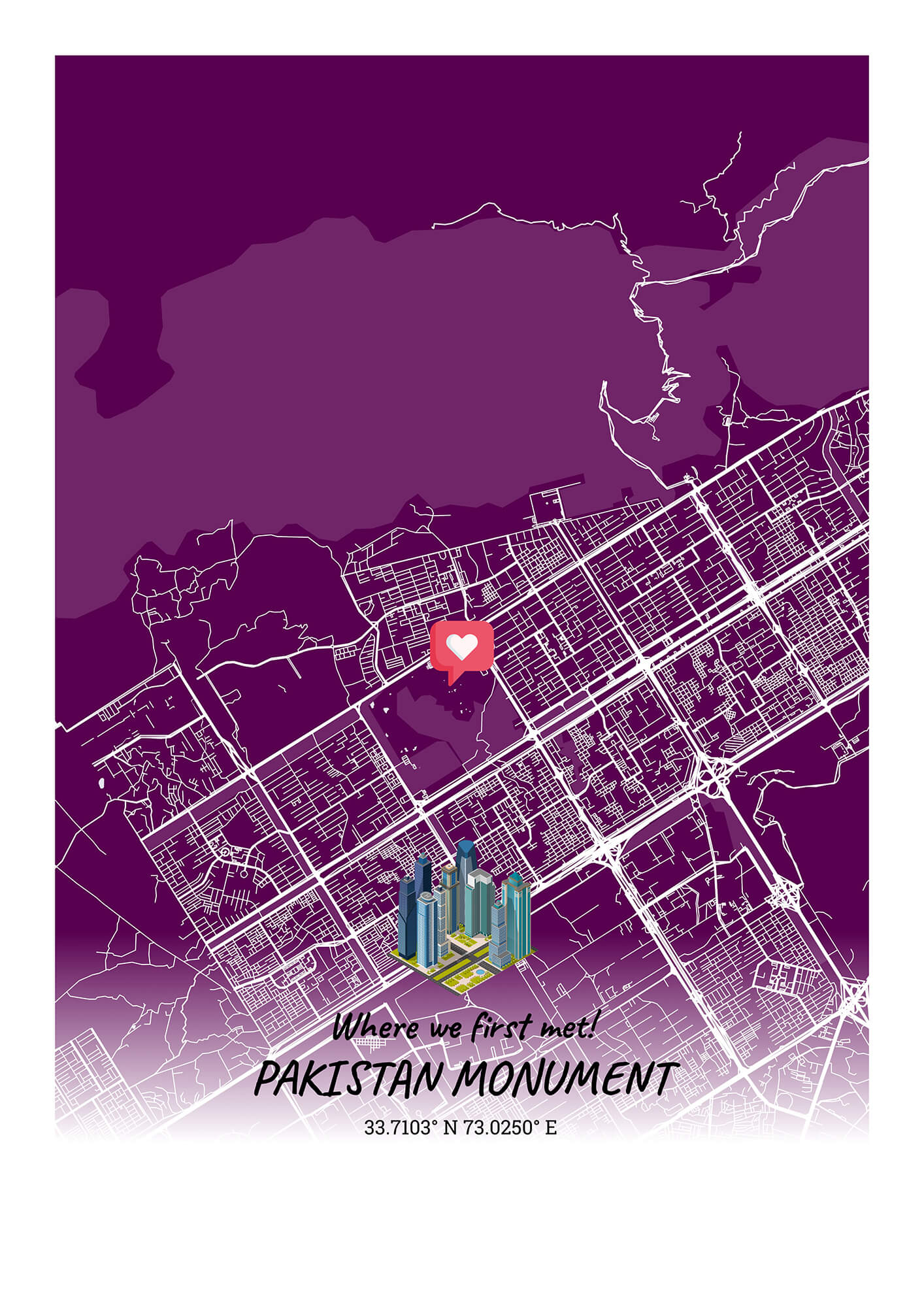 City Map Poster Islamabad (Customizable)