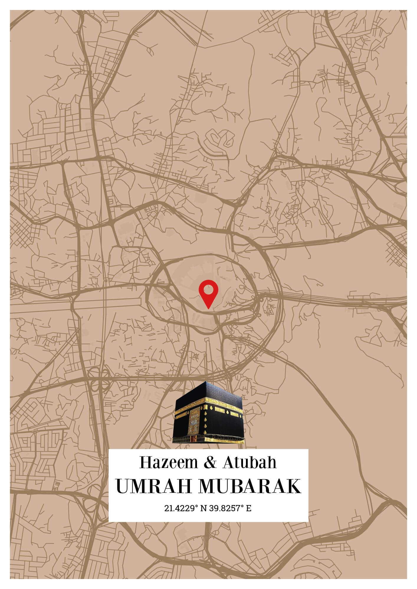 Umrah Mubarak Frame (Customizable)
