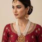 PJ-180-  White Pearls & Luxury Mala - Jewelry Set Style 3