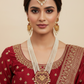 PJ-181 -  White Pearls & Luxury Mala - Jewelry Set Style 4