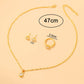 UNI-10561 - Crystal Diamond Gold - Jewelry Set