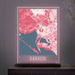Karachi Lahore Islamabad Map Lamp