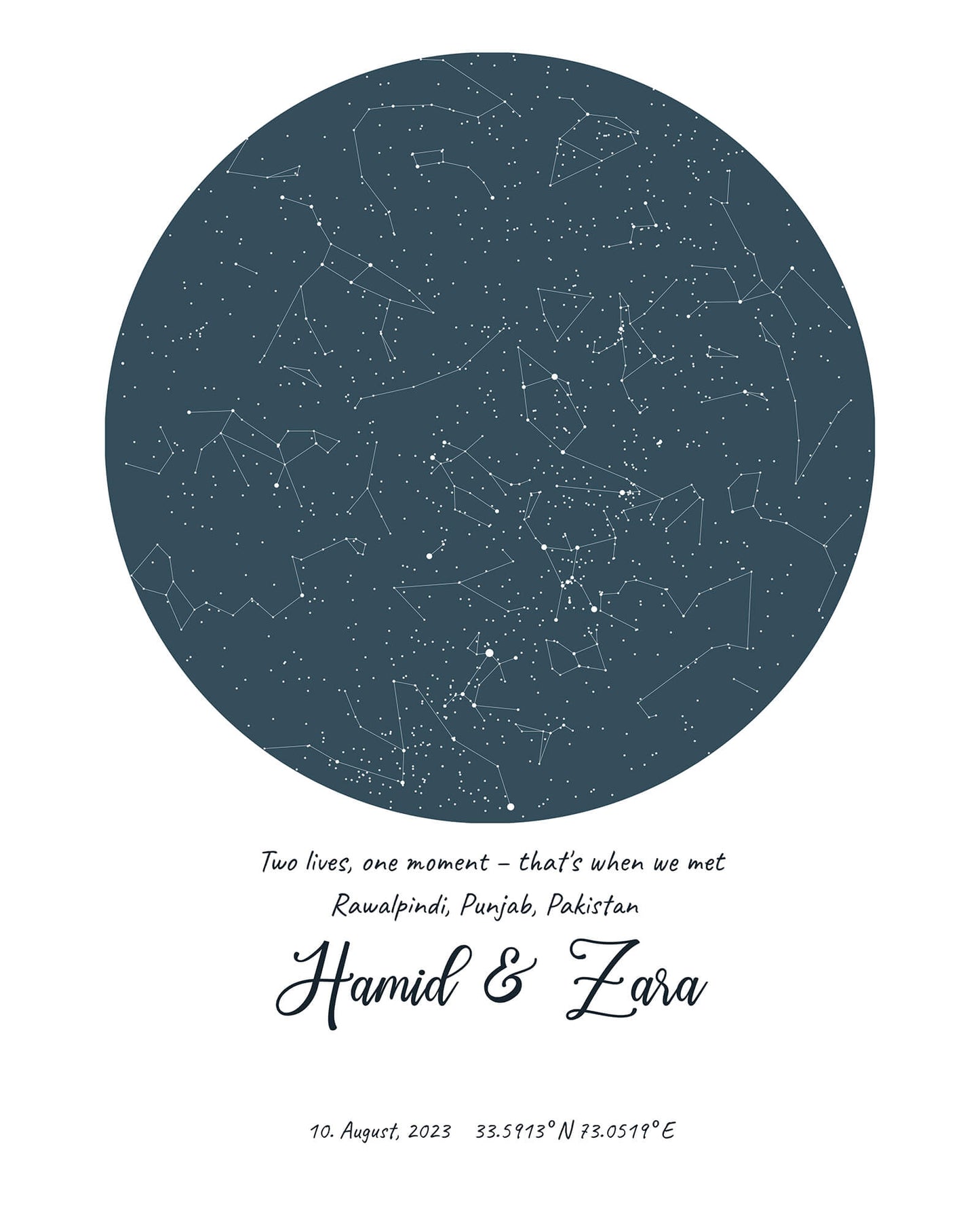 Moonstruck Star Map Poster (Customizable)
