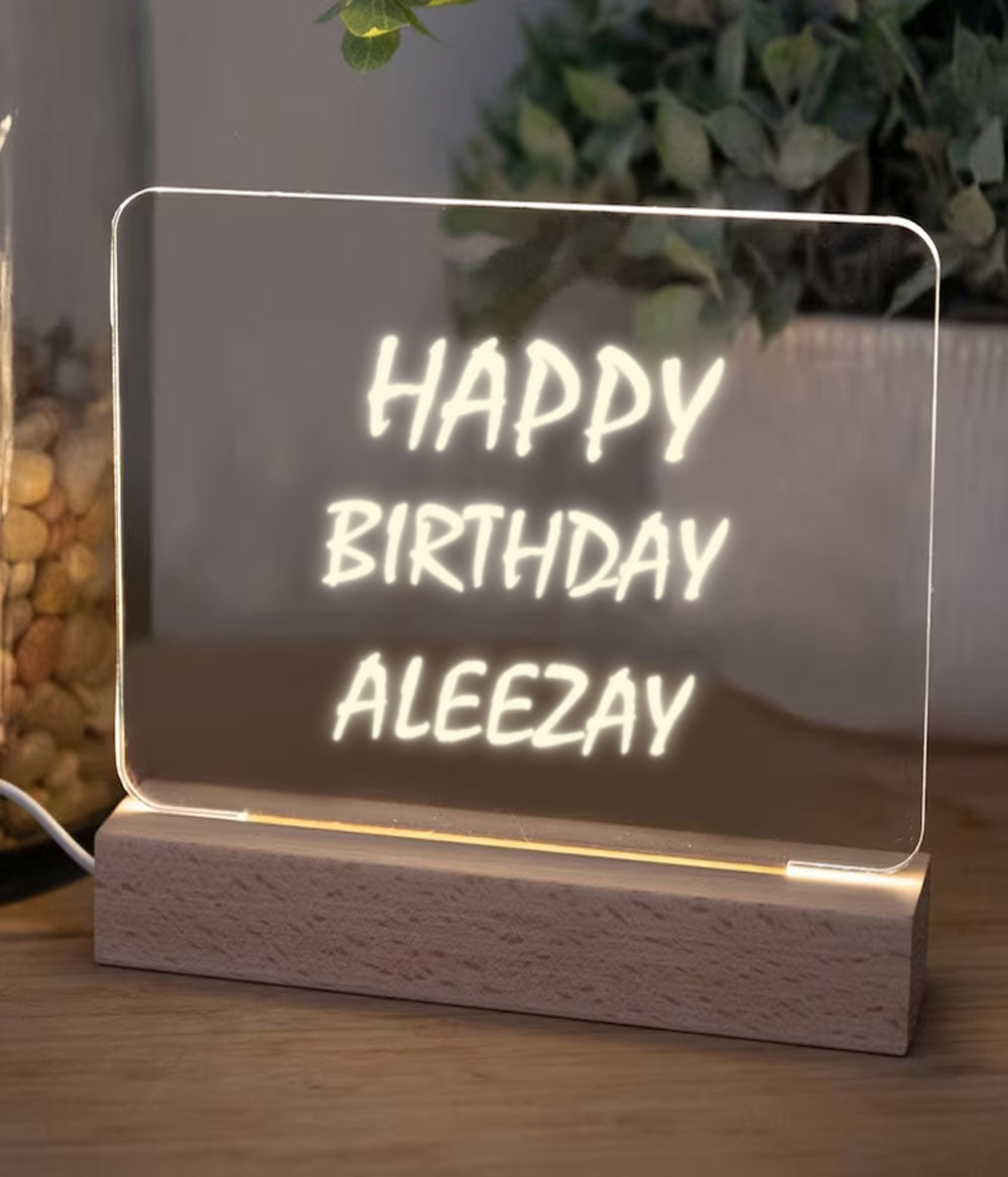 Happy Birthday Lamp - Customizable