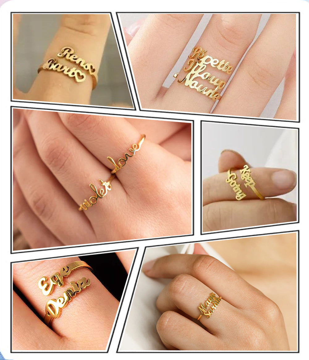 Personalized Name Rings