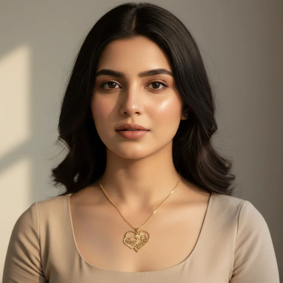 Personalized Customized Heart Name Necklace