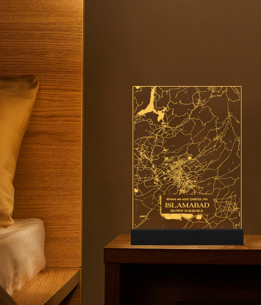 City Map Lamp (Customizable)